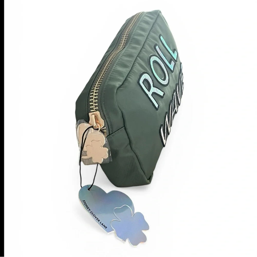 NWT Stoney Clover “Roll Wave” Small Pouch In Olive